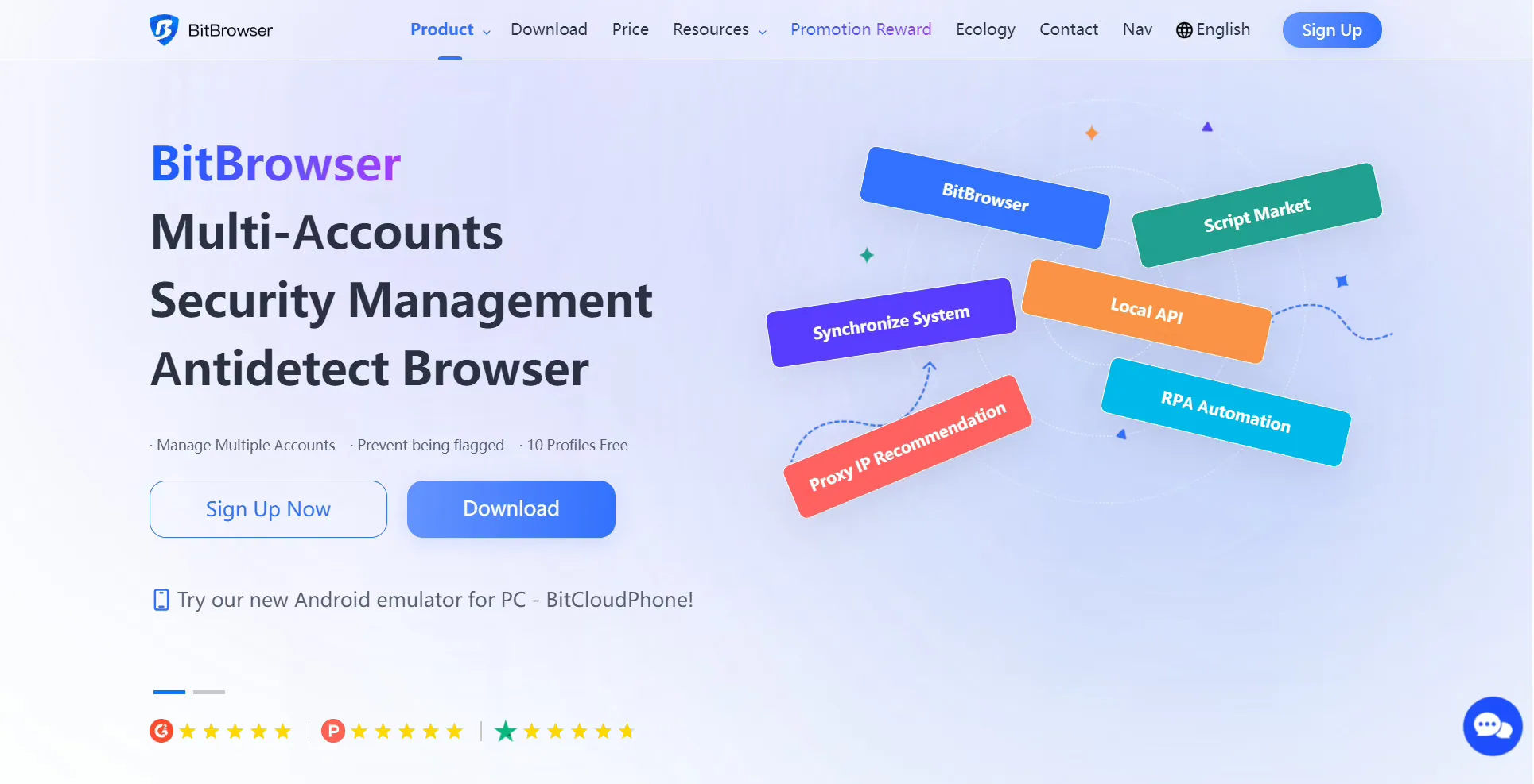 BitBrowser antidetect browser homepage