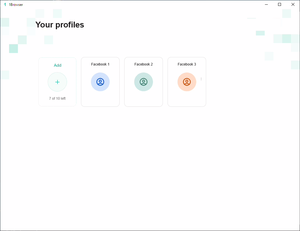 1browser multiple facebook accounts